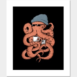 Hipster Octopus Posters and Art